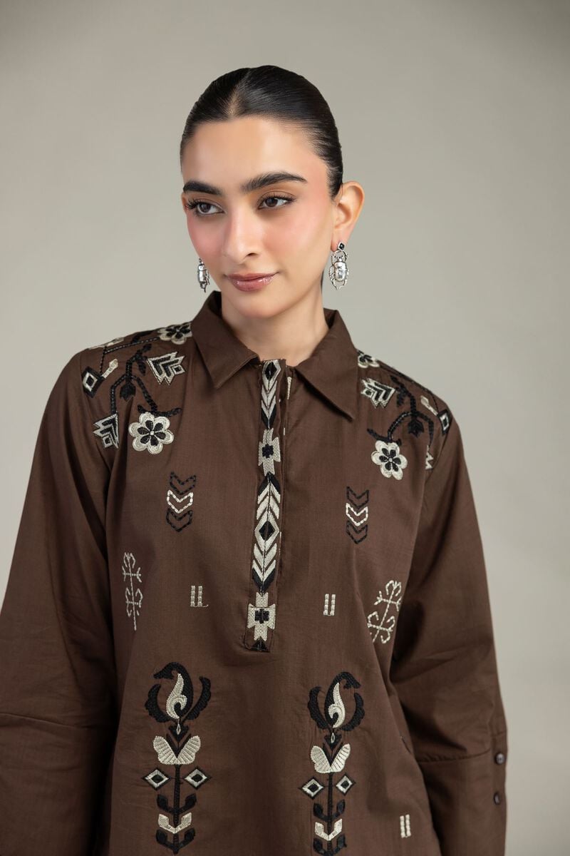 Brown Cotton Shirt
