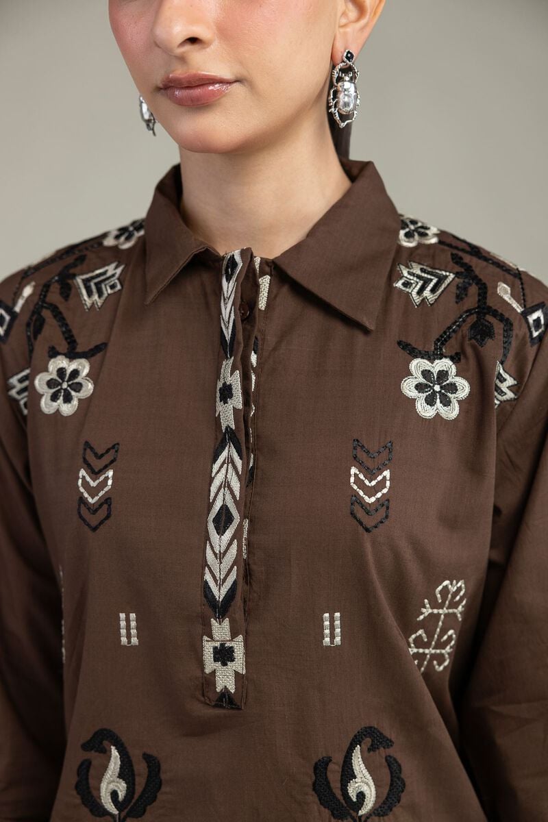Brown Cotton Shirt