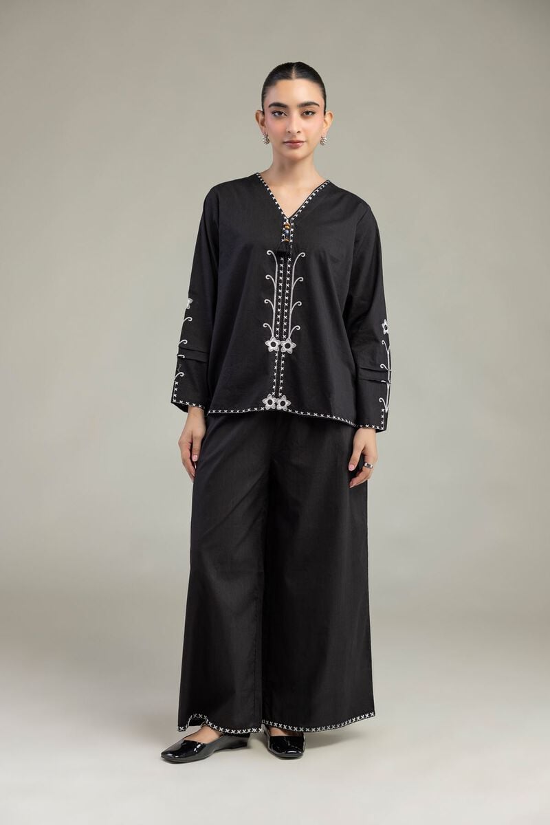 Black Cotton Trousers