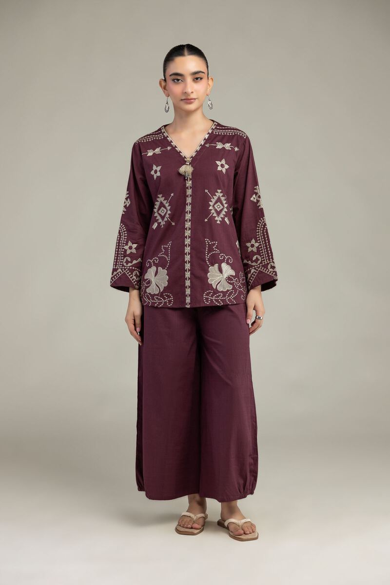 Textured Cotton Trousers