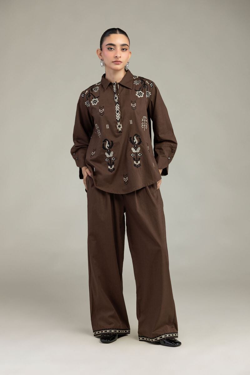 Brown Cotton Trousers