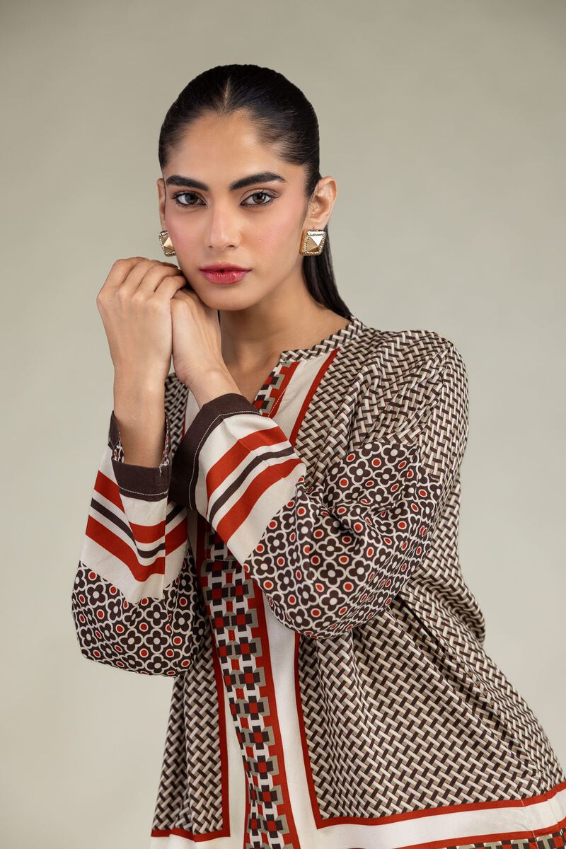 Printed V-Neck Shirt