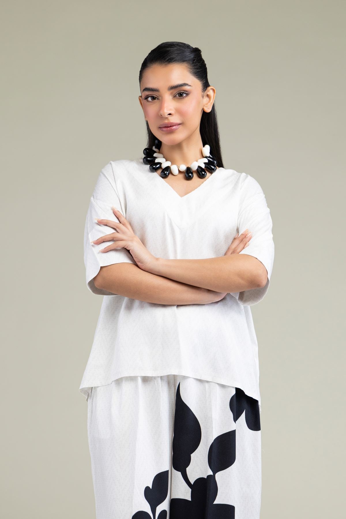 White V-Neck Shirt