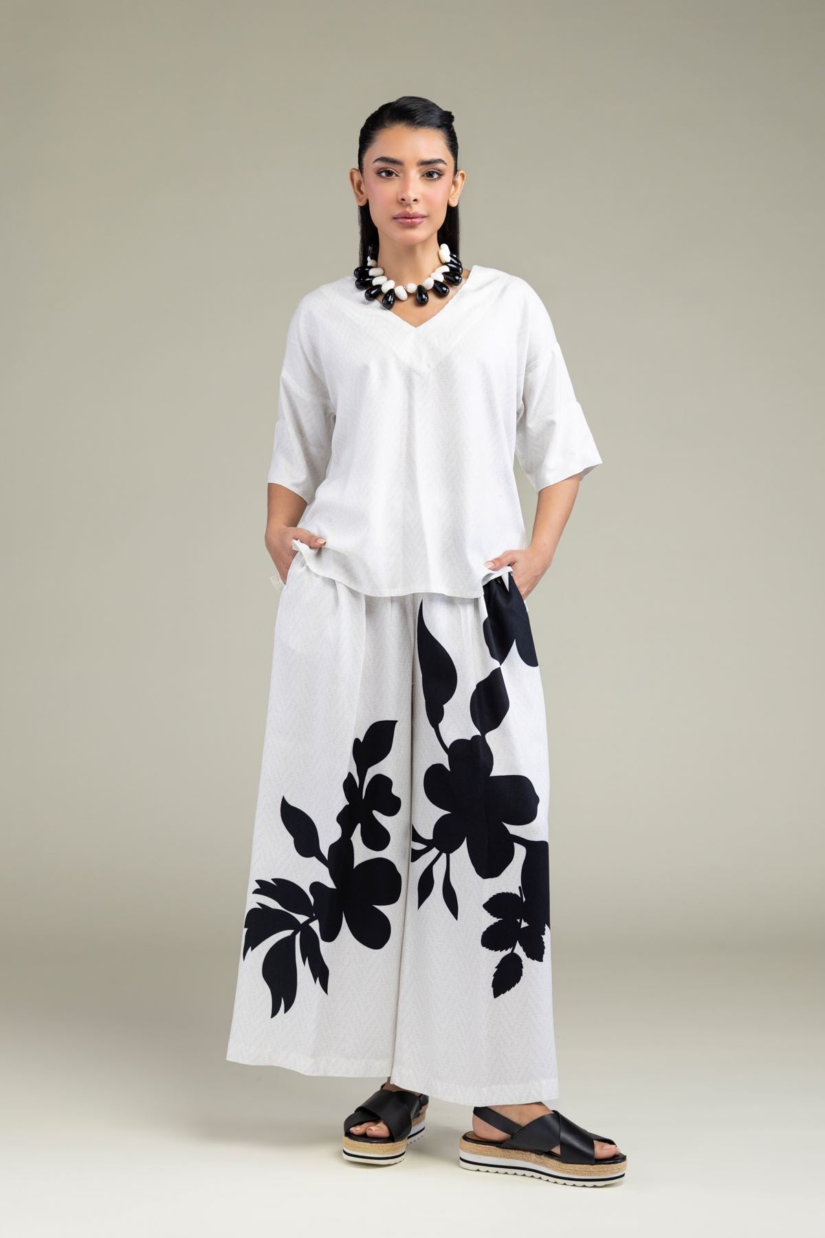 White V-Neck Shirt