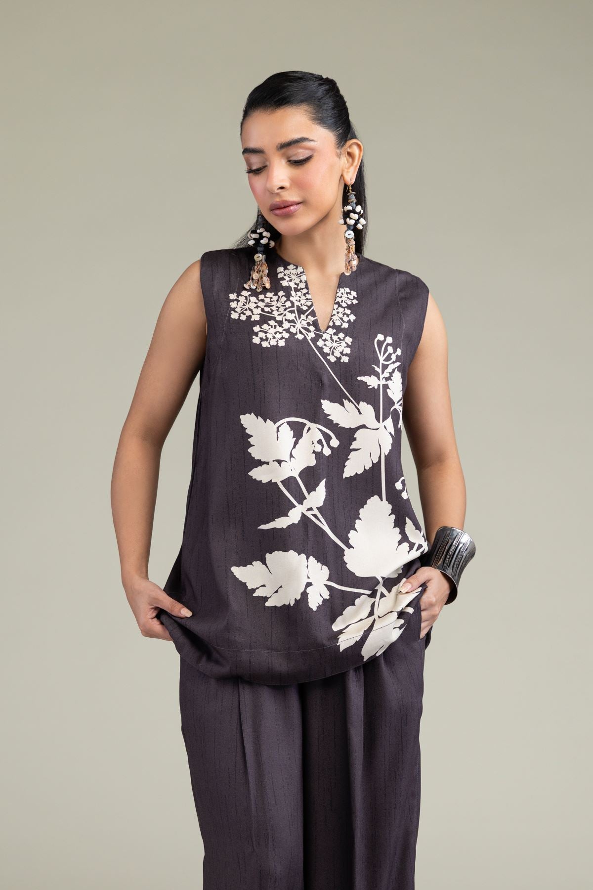 Sleeveless Viscose Shirt