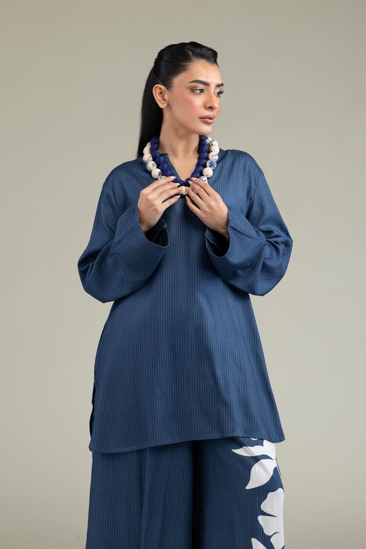 V-Neck Navy Shirt