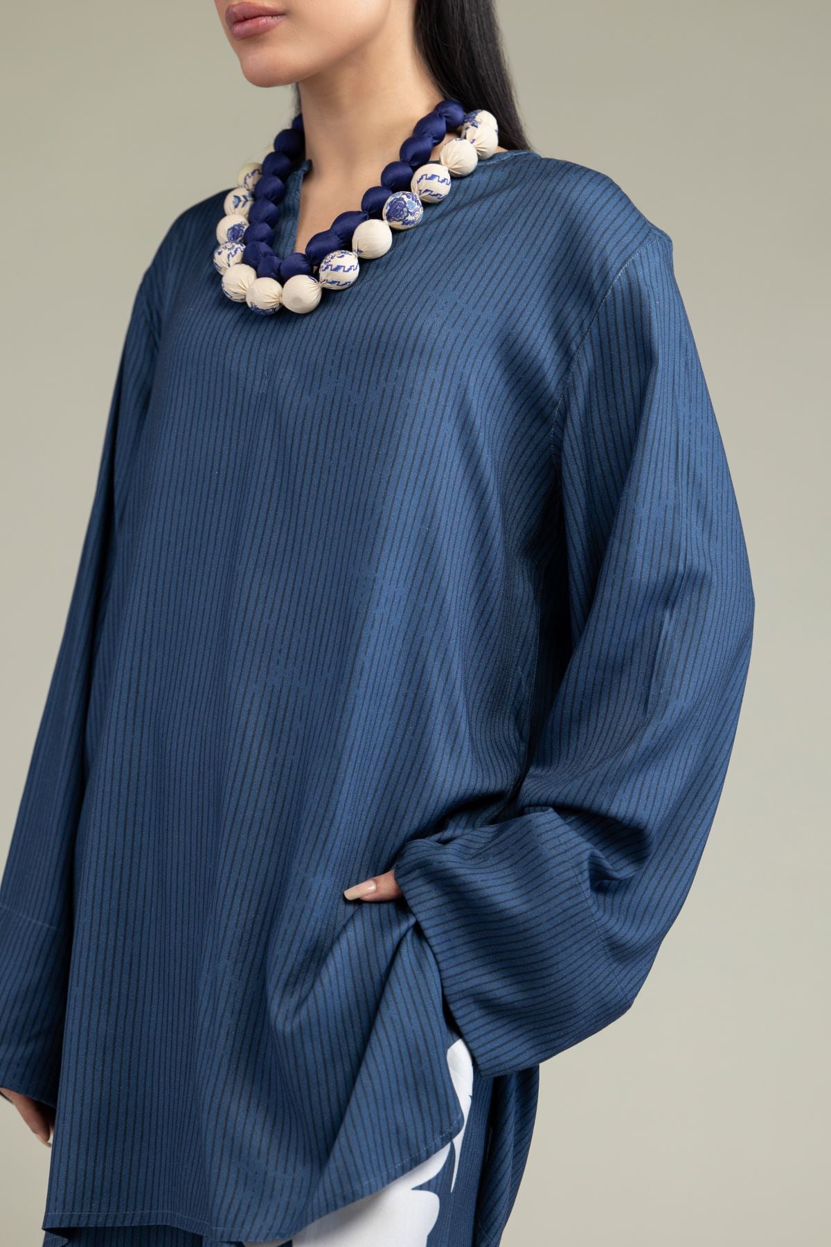 V-Neck Navy Shirt