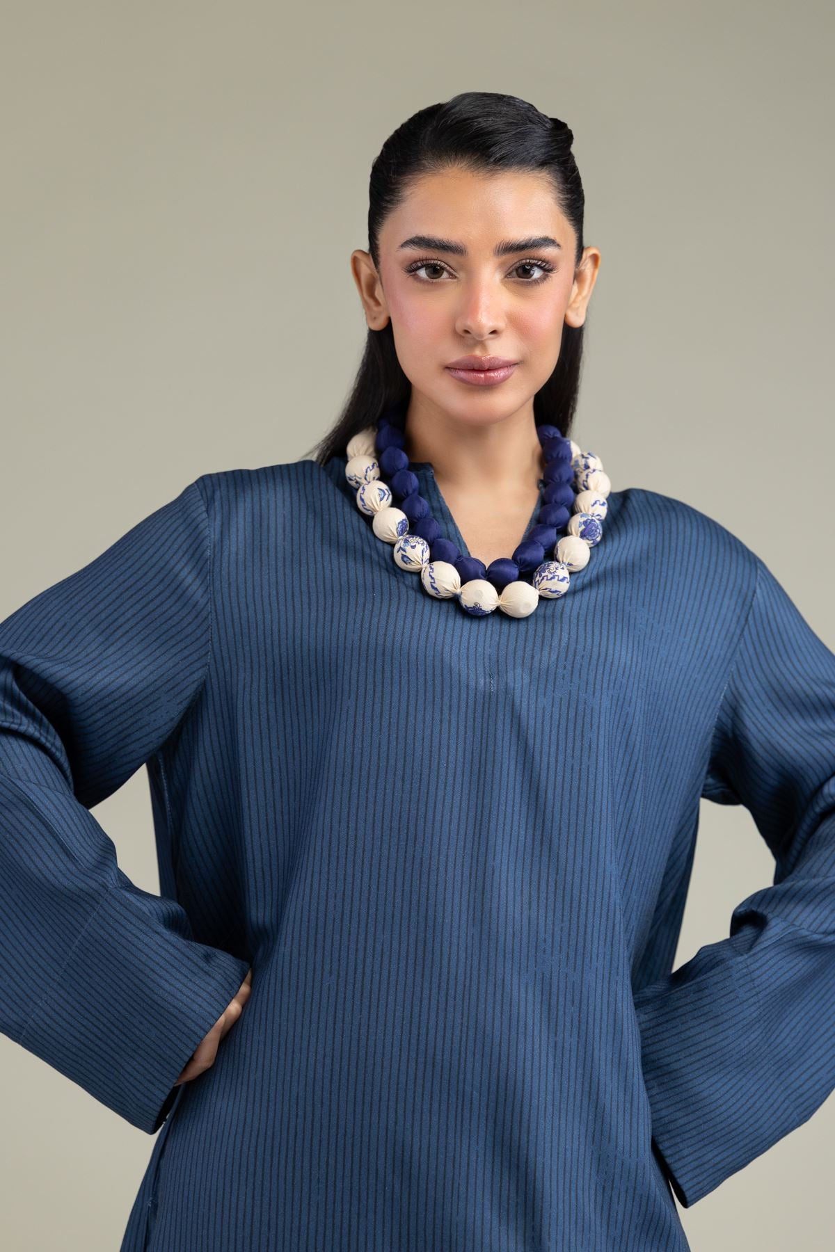 V-Neck Navy Shirt