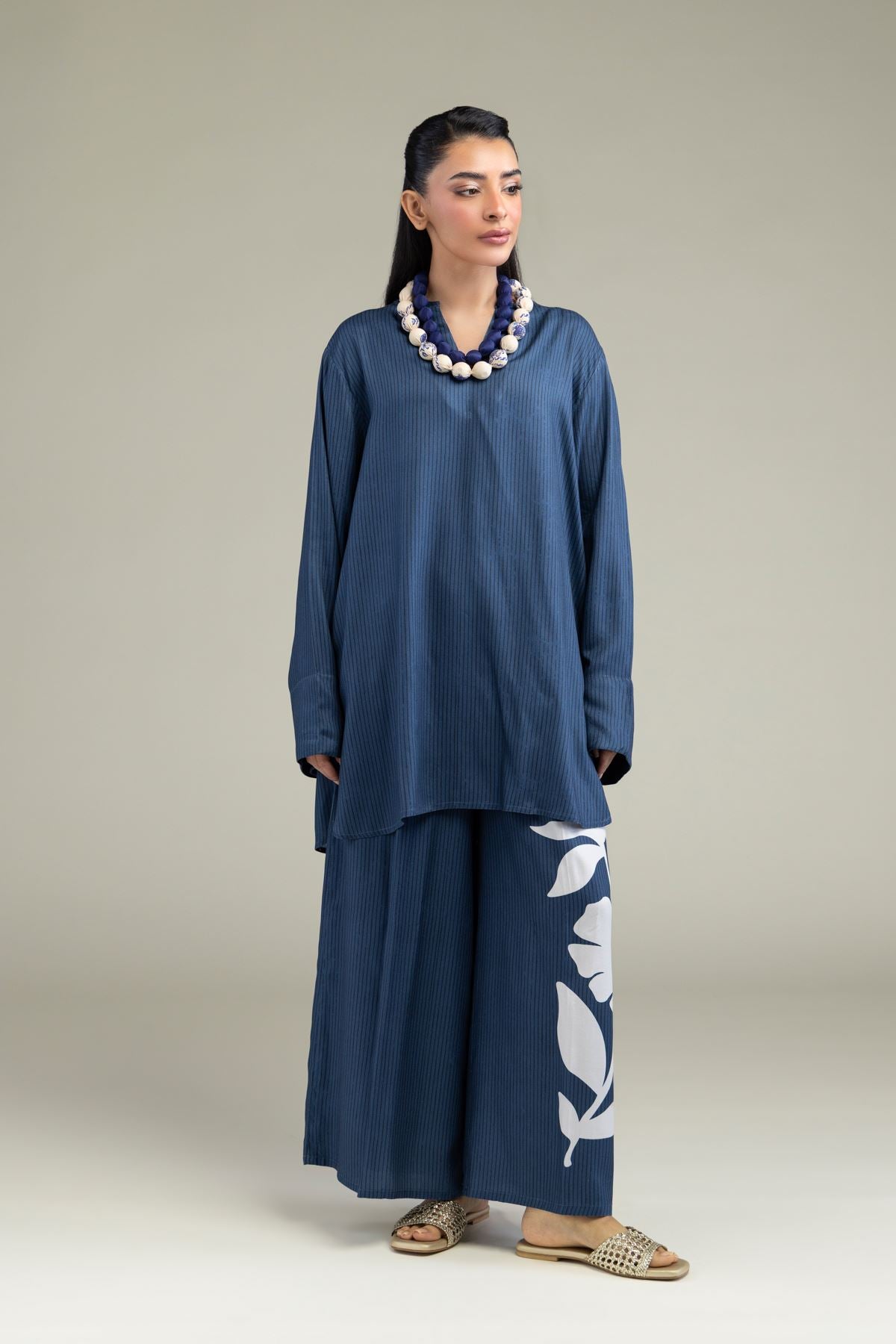 V-Neck Navy Shirt