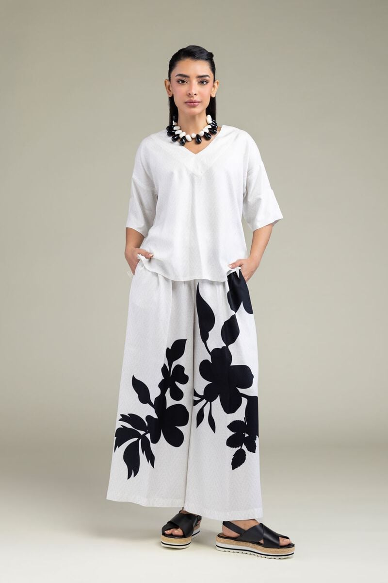 Floral Viscose Trousers