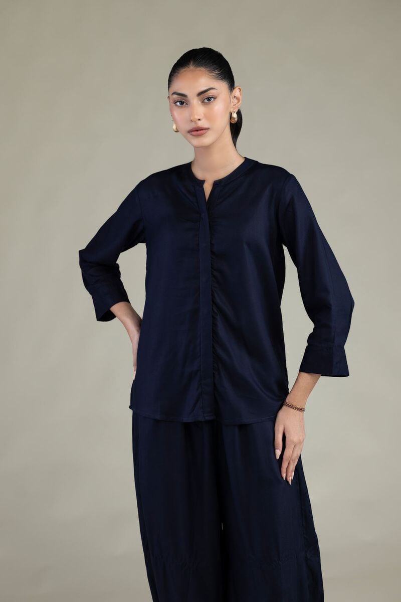 Navy Viscose Shirt