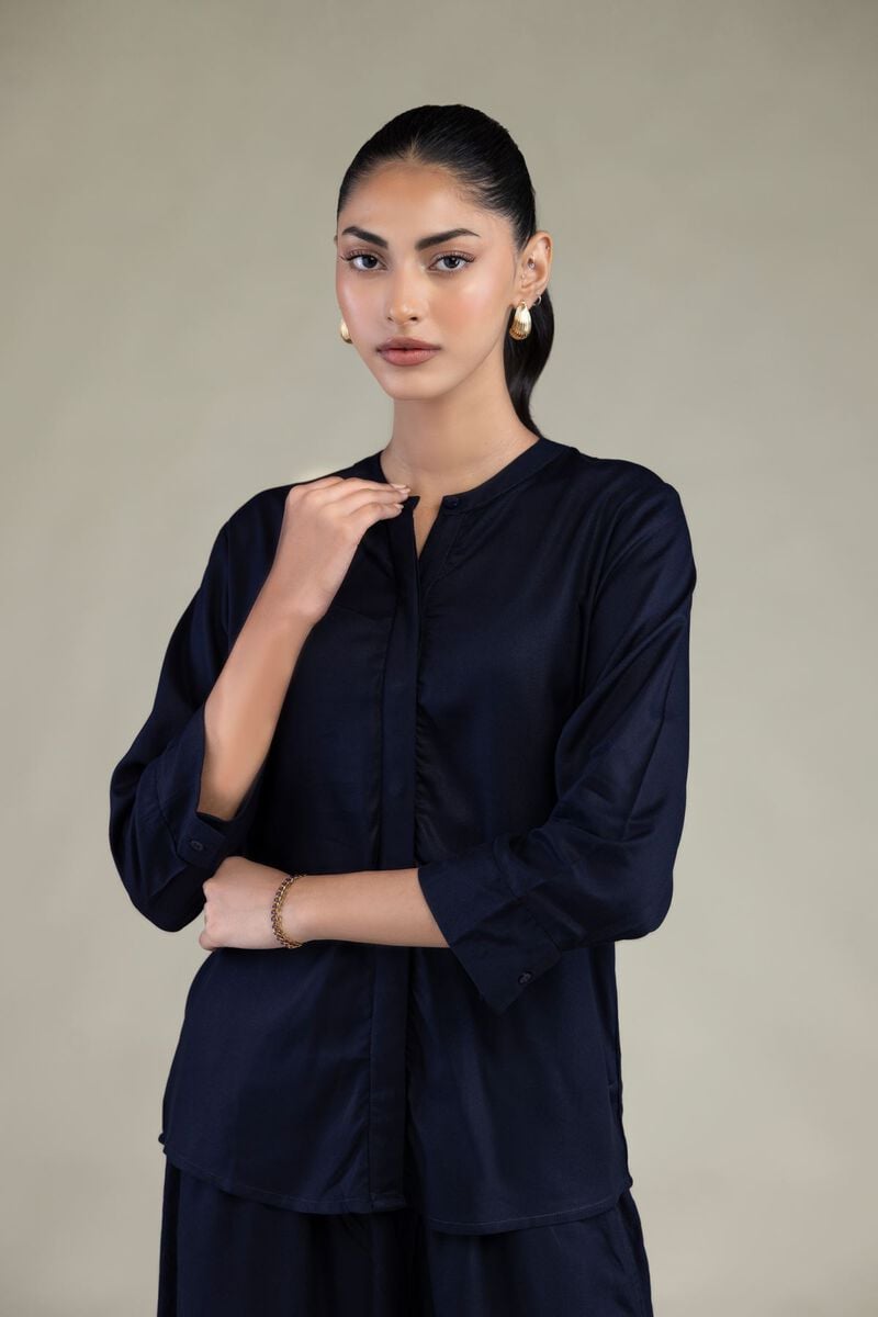 Navy Viscose Shirt