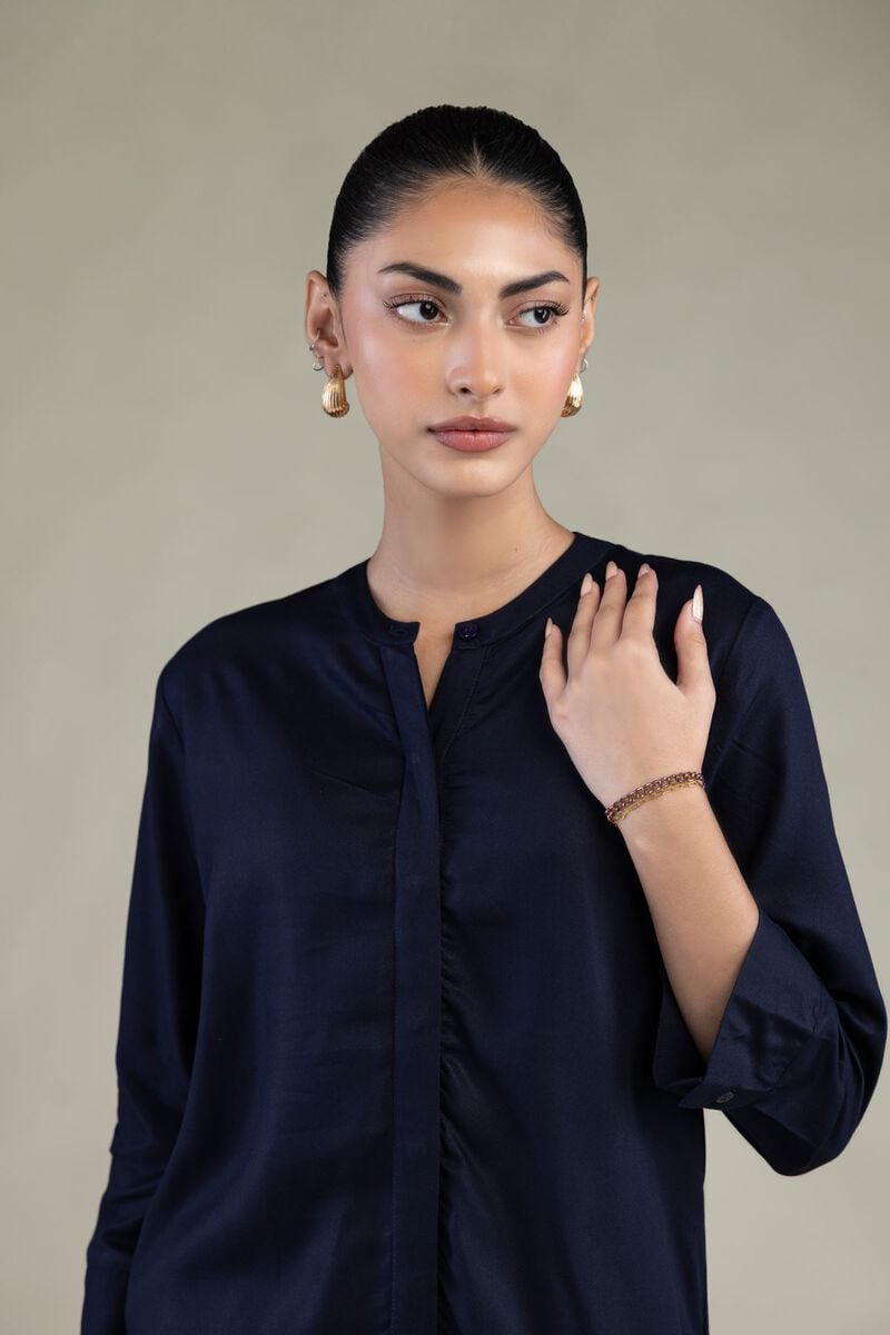 Navy Viscose Shirt