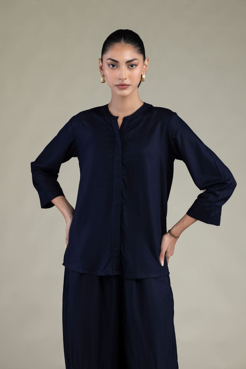Navy Viscose Shirt