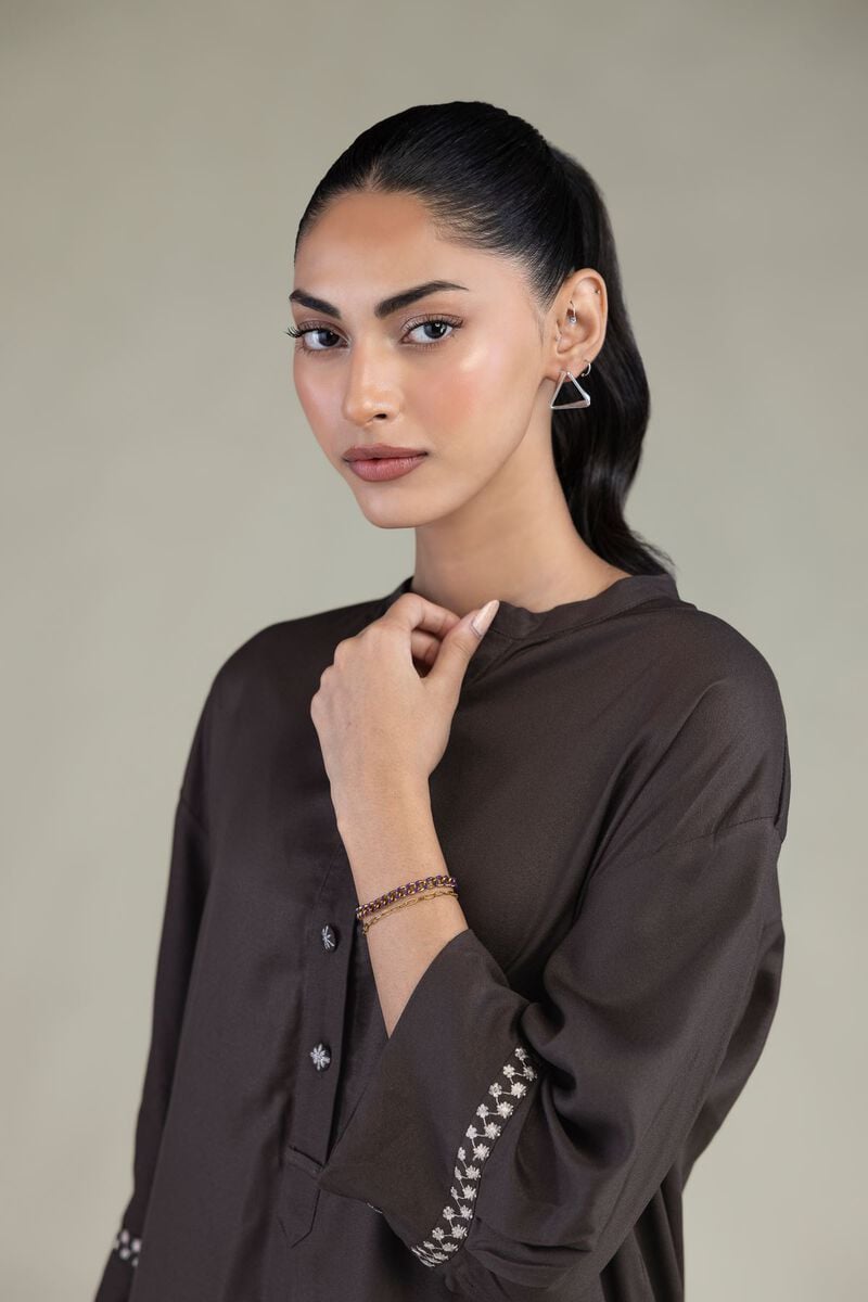Brown Viscose Shirt