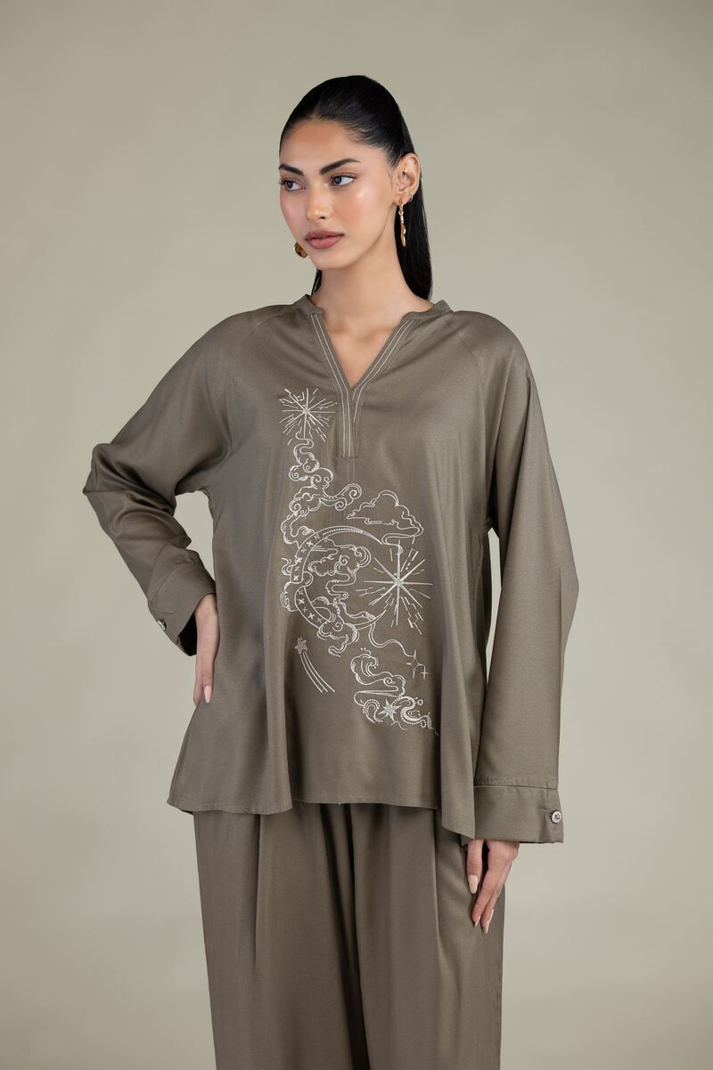 Olive V-Neck Tunic