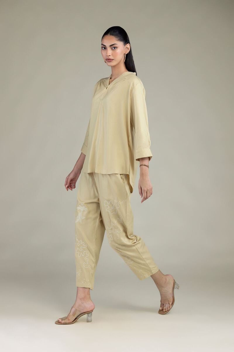 Viscose Beige Trousers