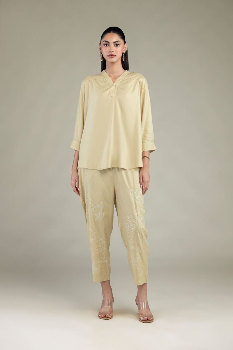 Viscose Beige Trousers