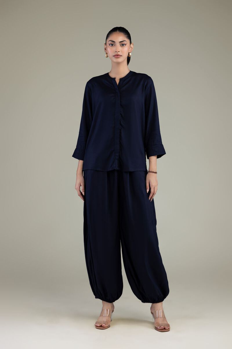 Navy Viscose Trousers