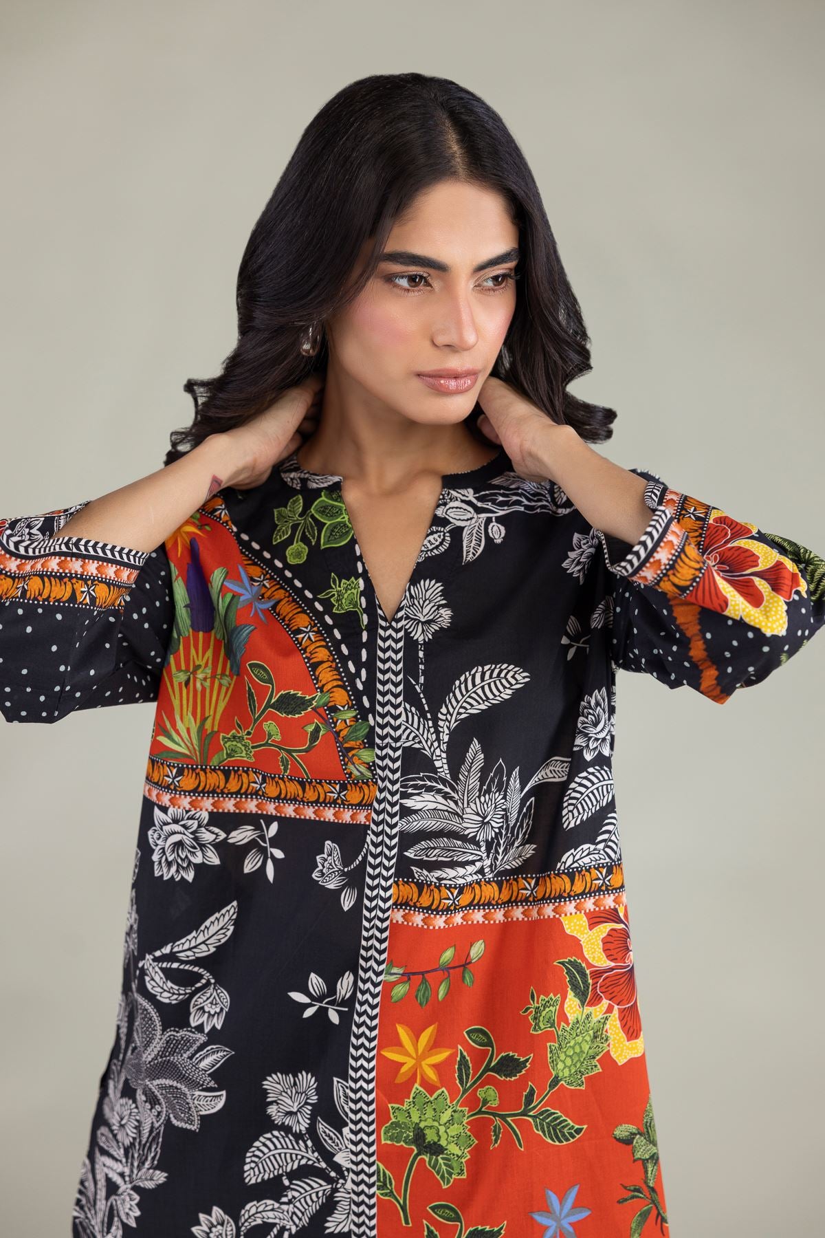 V-Neck Floral Blouse