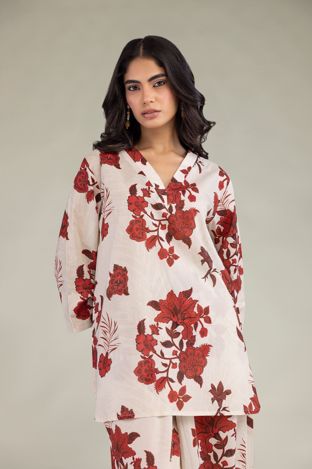 Floral V-Neck Tunic