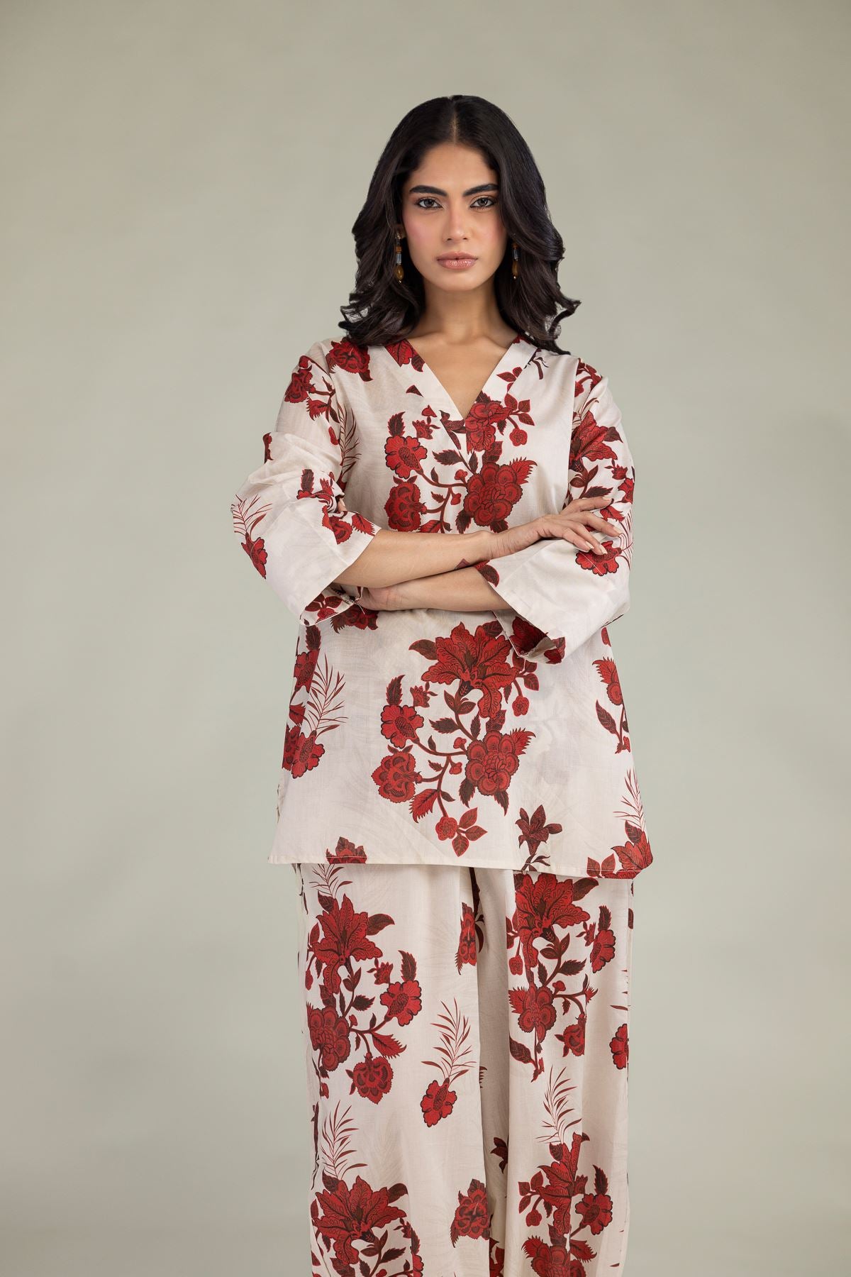 Floral V-Neck Tunic