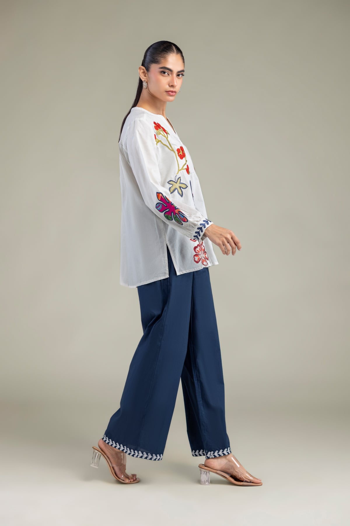 Navy Cambric Trousers