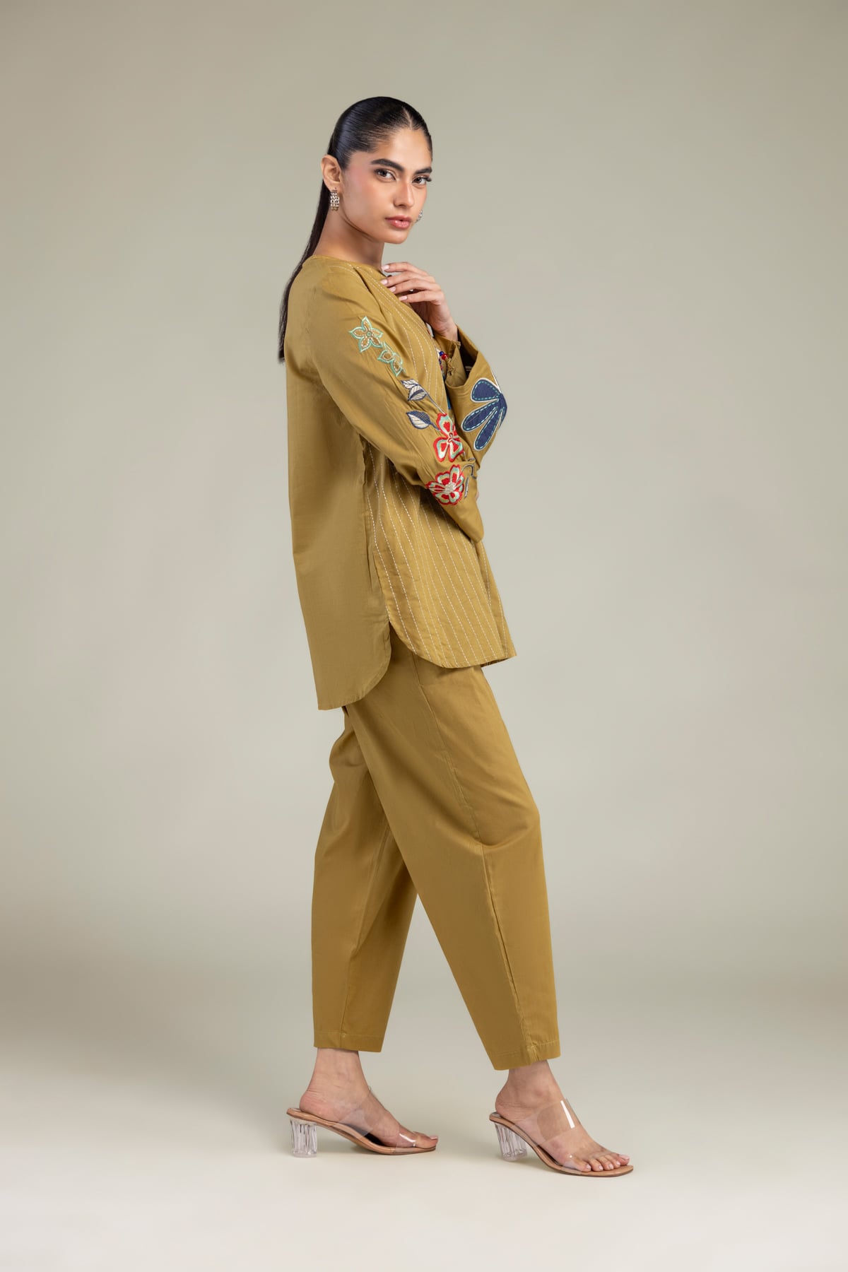 Solid Mustard Trousers