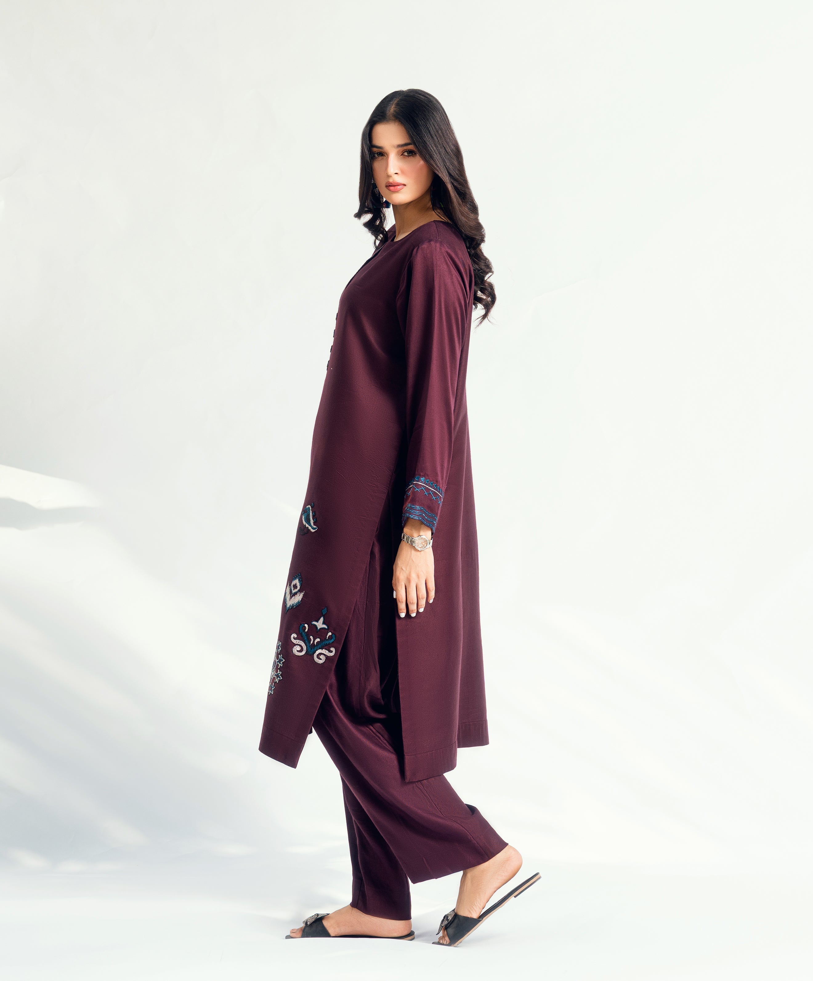Garnet Gush | 2 pc Stitched