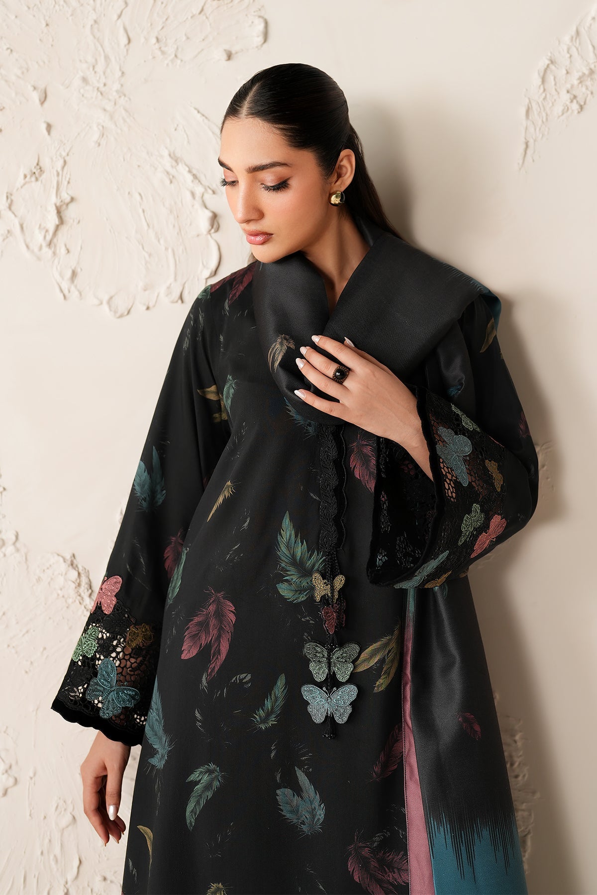 EMBROIDERED VISCOSE SILK SF-4308