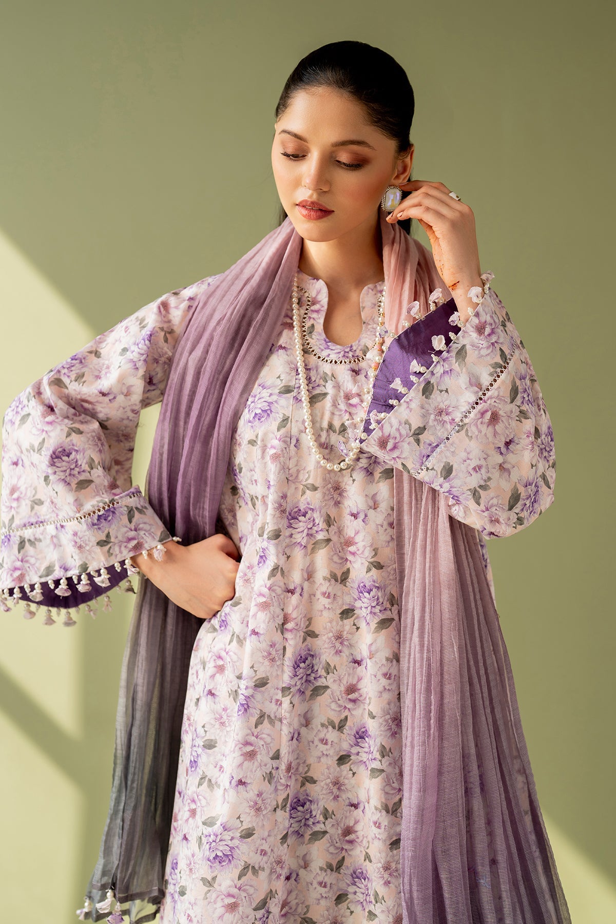 EMBROIDERED PRINTED LAWN UF-4168
