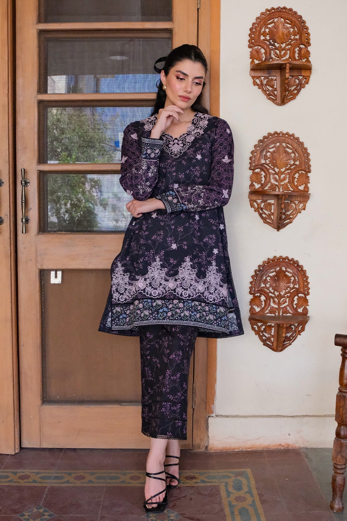 Embroidered Lawn Fabric (2Pcs)