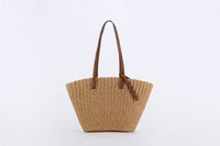 Elsa Brown Raffia Tote Bag
