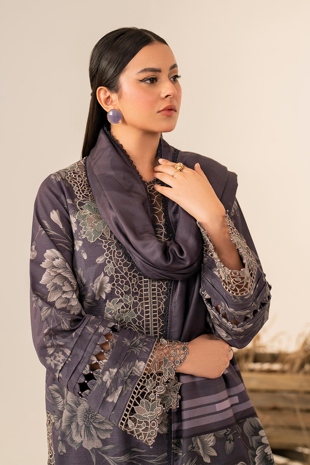 UE-349 Printed Khaddar