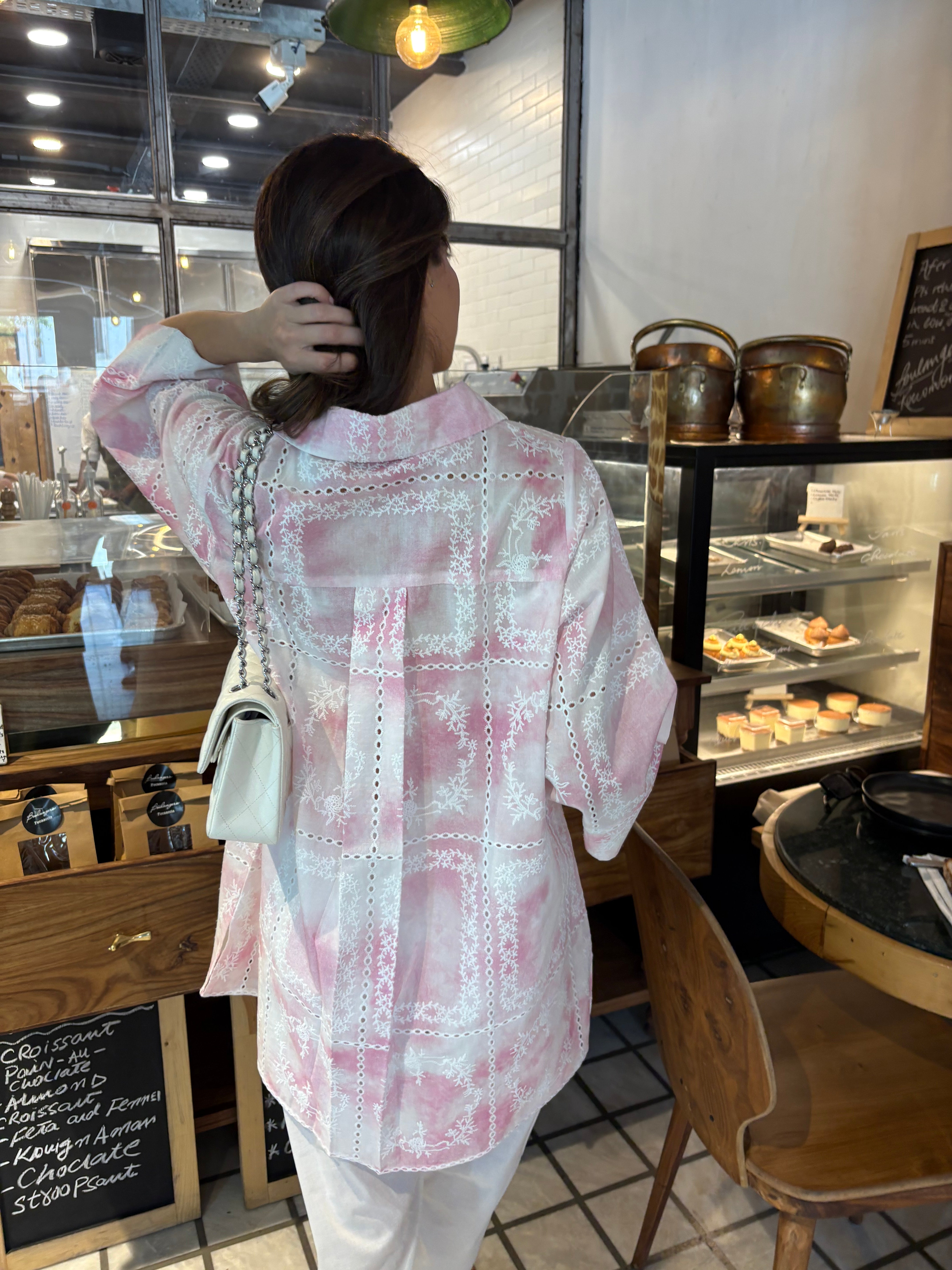 Pink Tie & Dye Chikankari Toby (RTS)