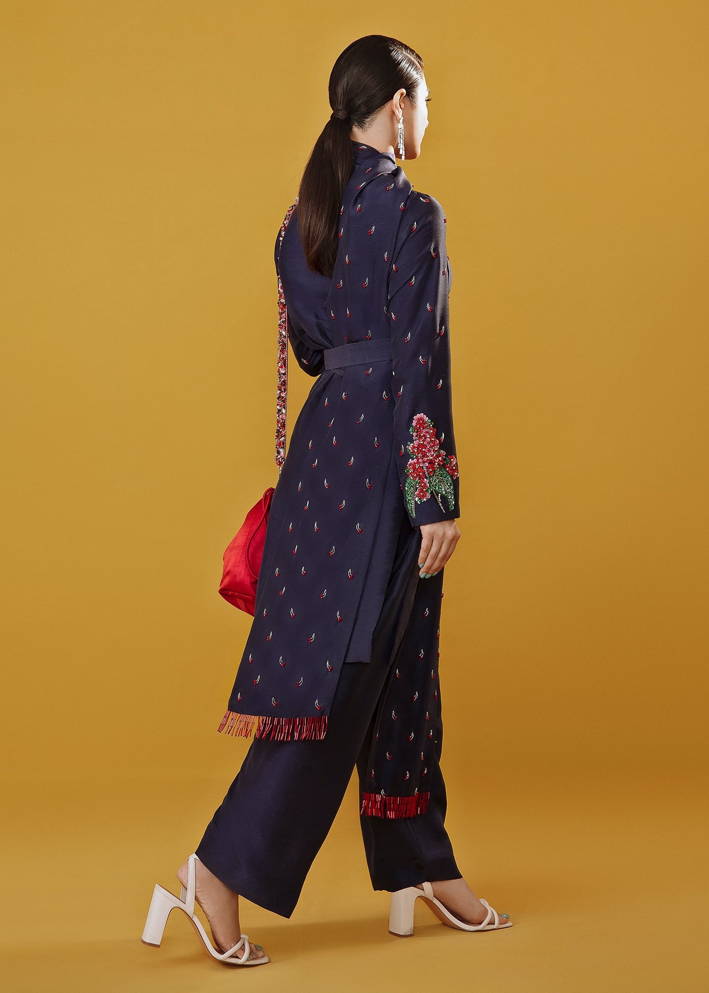 Plain Chiffon Dupatta with Trimmings