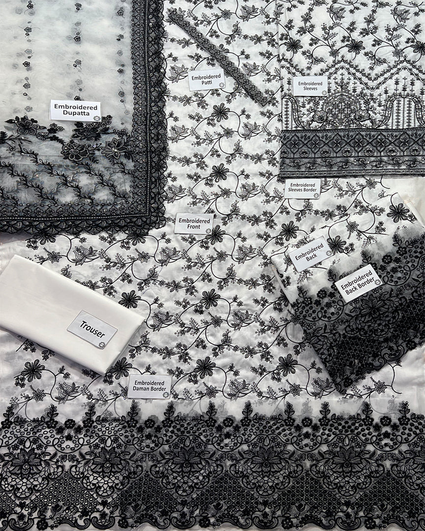 Faiza Saqlain – Jehona Style (White & Black)