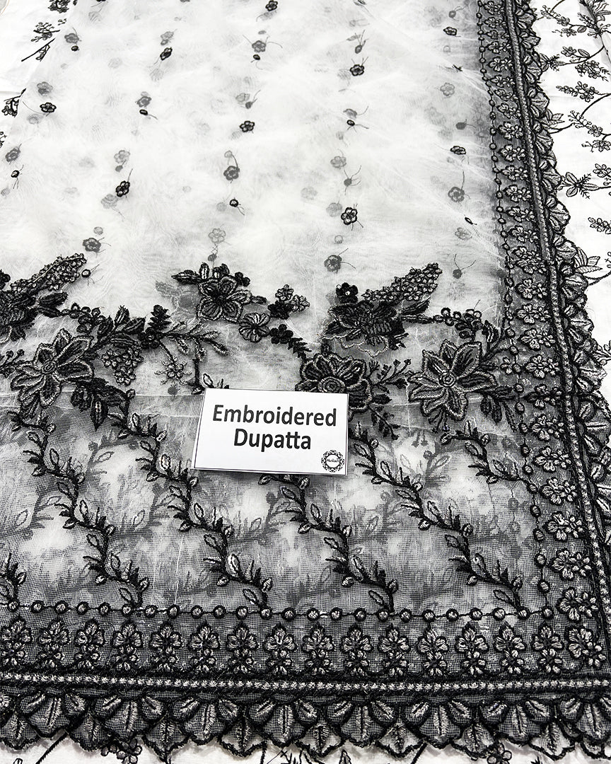 Faiza Saqlain – Jehona Style (White & Black)