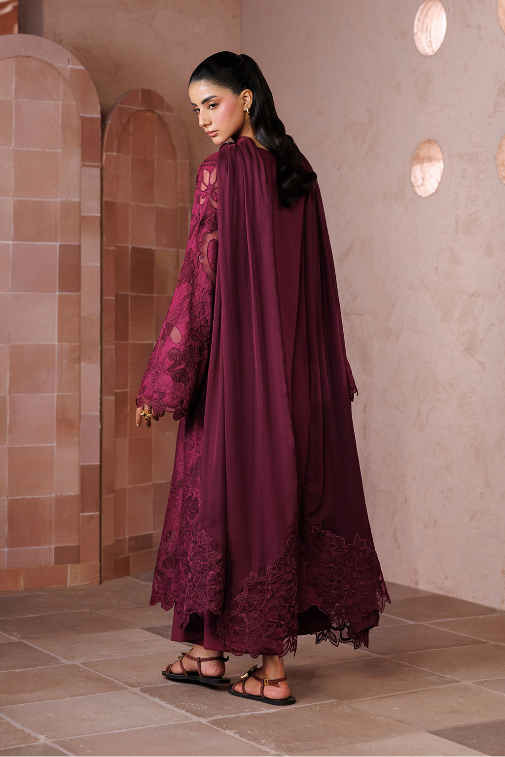 UE-702 Embroidered Lawn