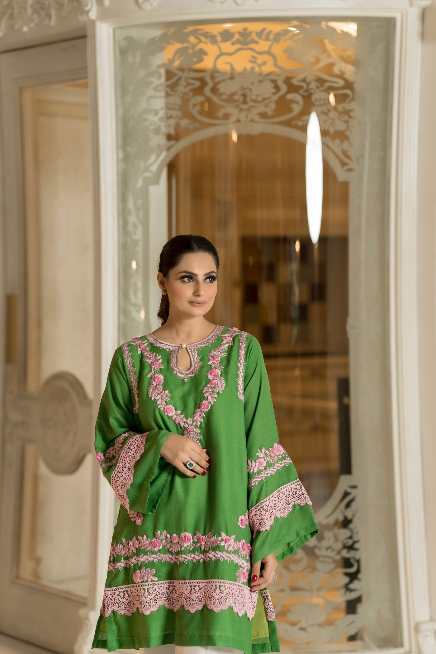 3 Piece Embroidered Dobby Lawn Suit