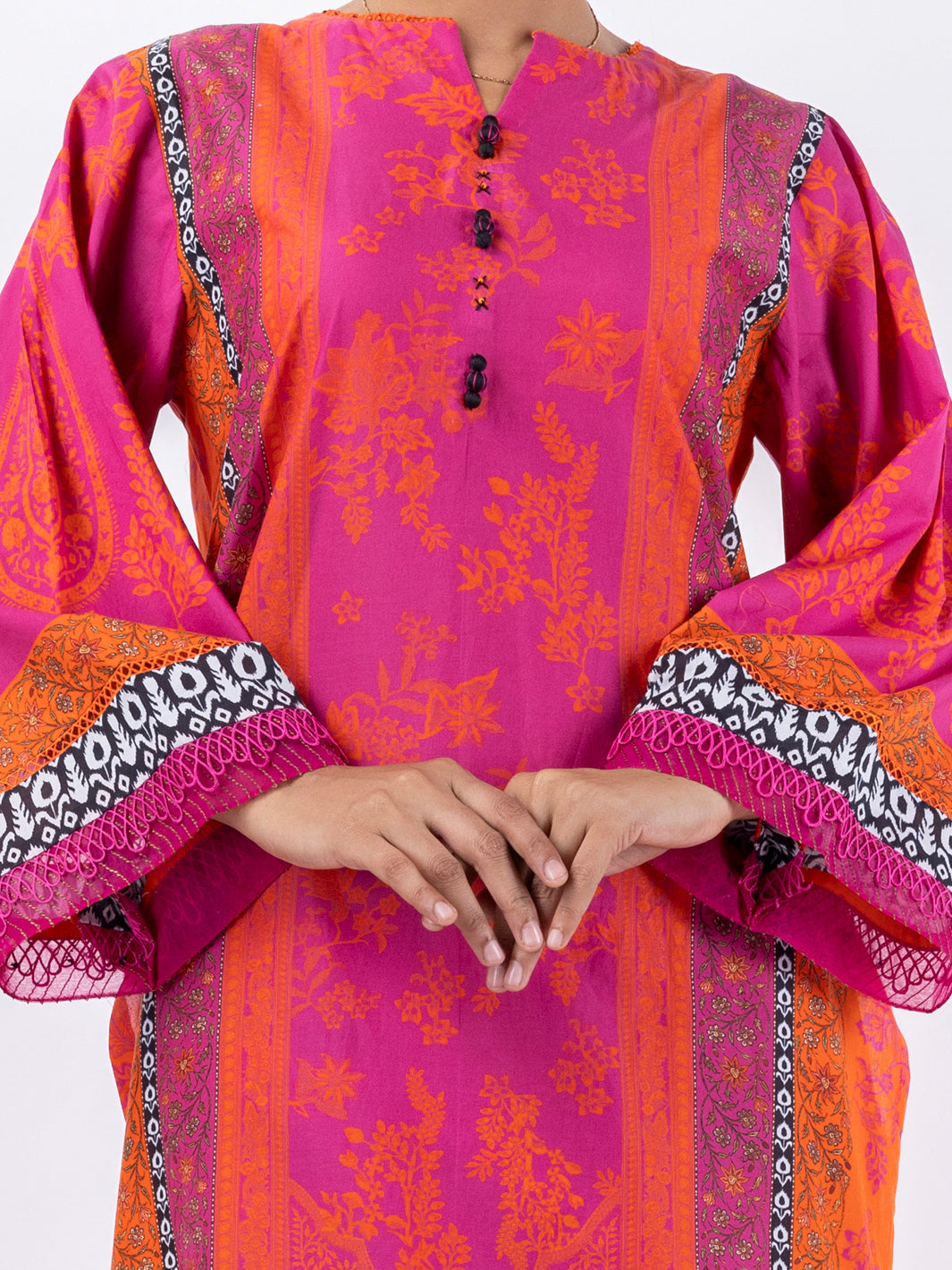 Fuchsia Cambric 3Pc Stitched - AWP-3PS-689