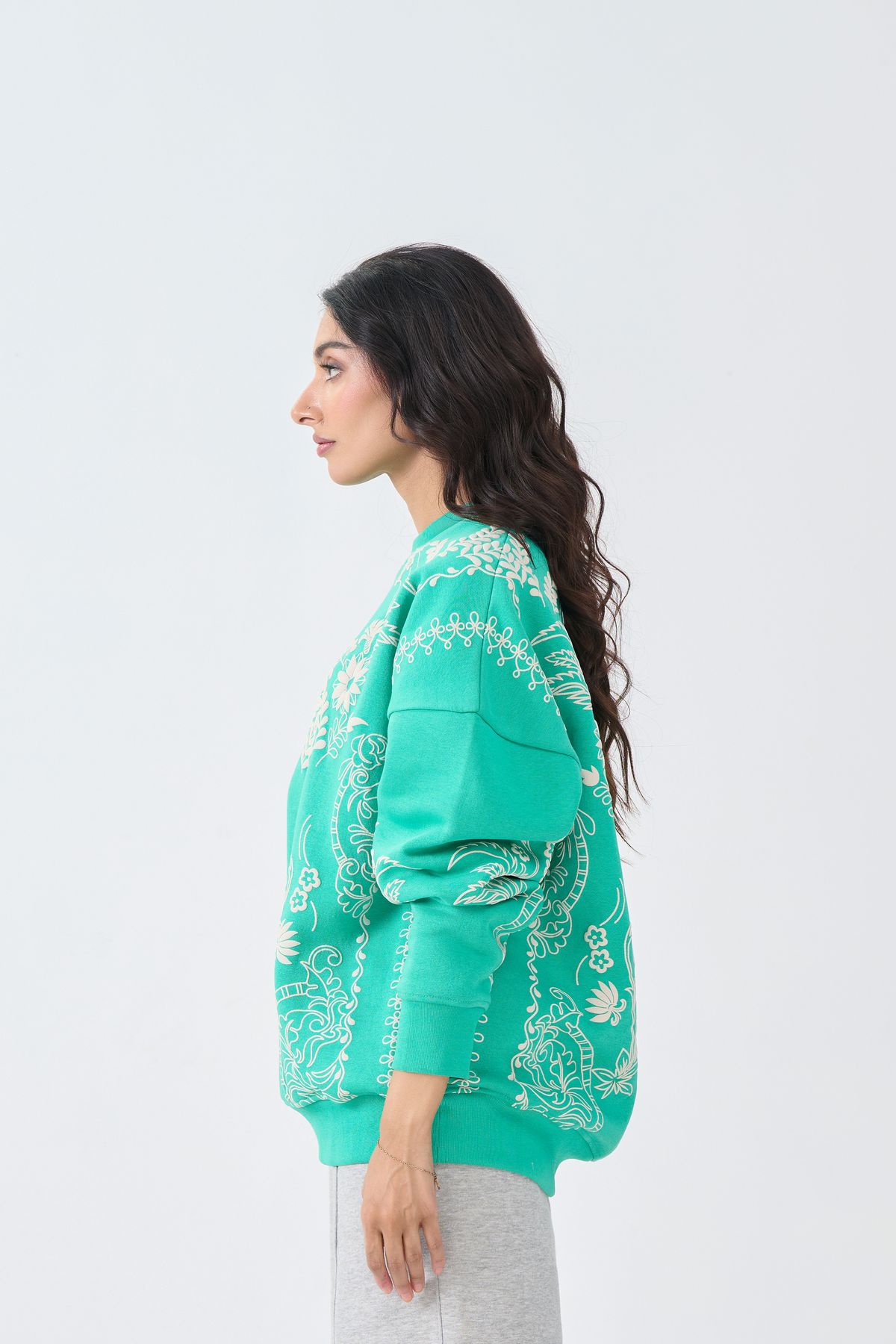 Loose Fit Sweatshirt (Emerald Green)