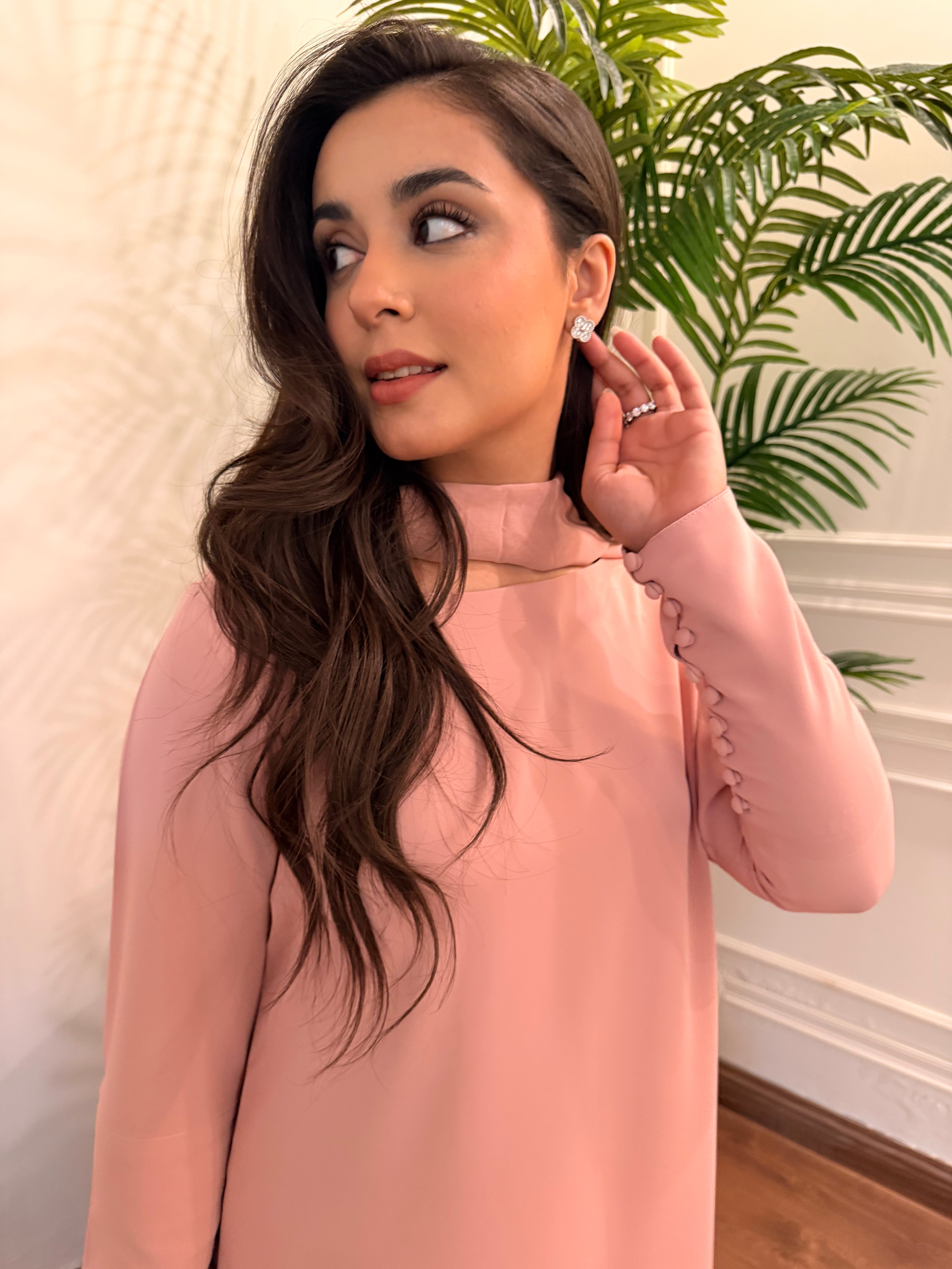 Pink Buttoned Set