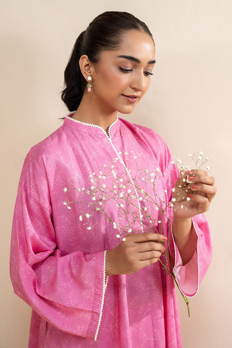 Misty Pink-2 Pc Printed Linen Suit