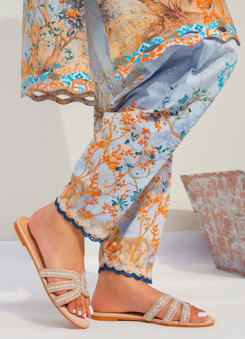 Printed Embroidered CO-ORD Set