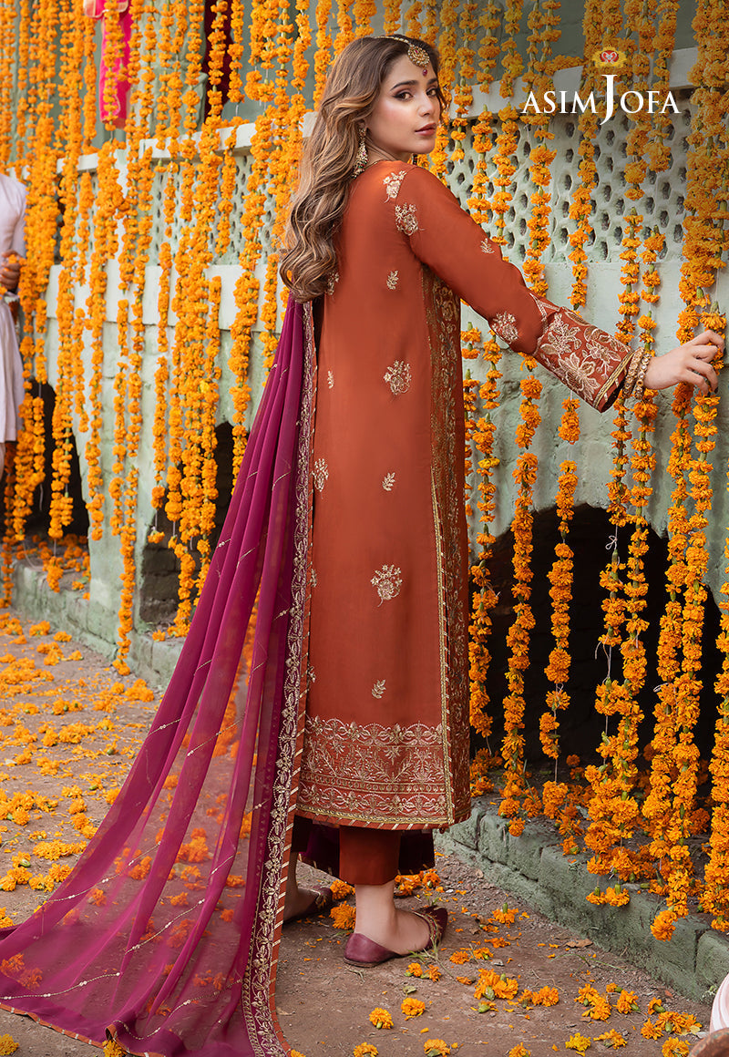 AJAB-14 DESIGNERS EMBROIDERED STITCHED 3 PCS
