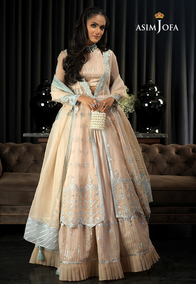 AJN-23 EMBROIDERED ORGANZA 3 PCS