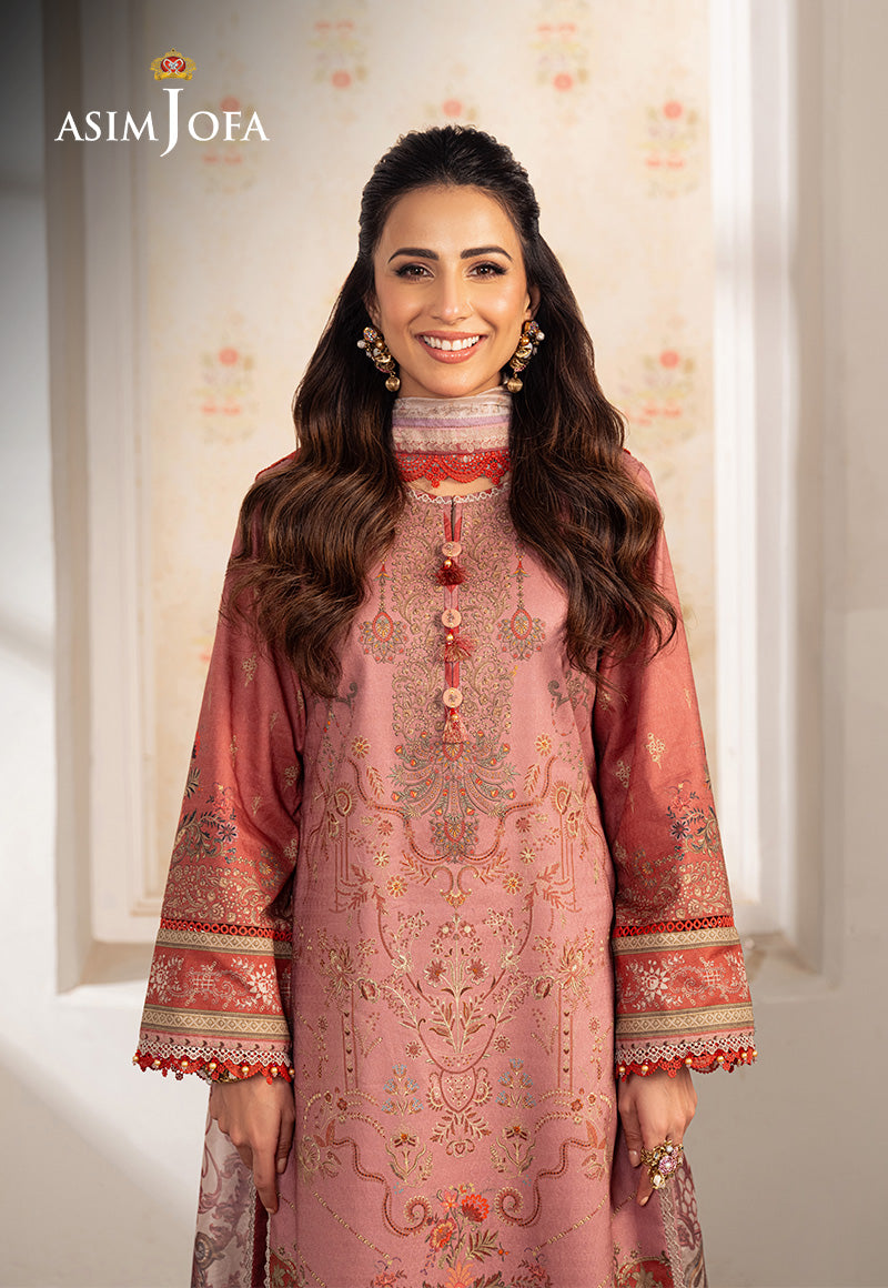 Ajso-05 Unstitched 3 Pcs Shirt Dupatta Trouser