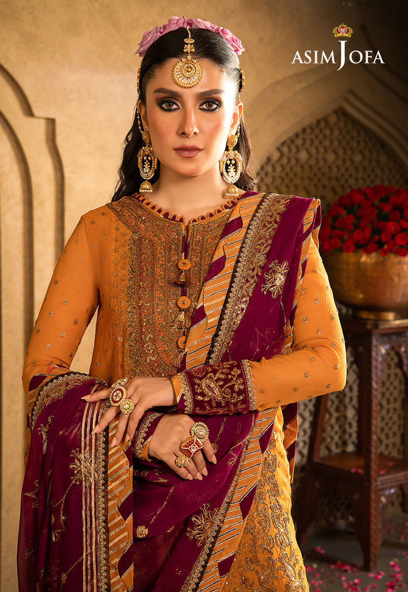 AJVF-07 EMBROIDERED CHIFFON 3 PCS
