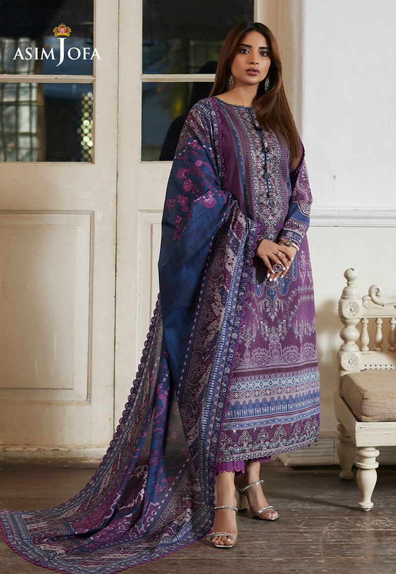 AJS-14 EMBROIDERED LAWN 2 PCS
